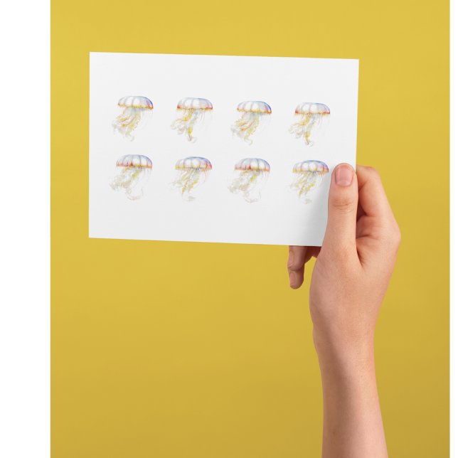 Sunset Tentacles: Coastal Watercolor Art  Postcard (Creator Uploaded)