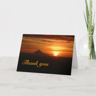 Sunset  Thank you Card with words