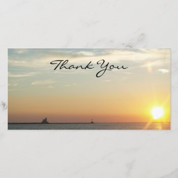 Sunset Thank You Photocard by tyounglyle at Zazzle