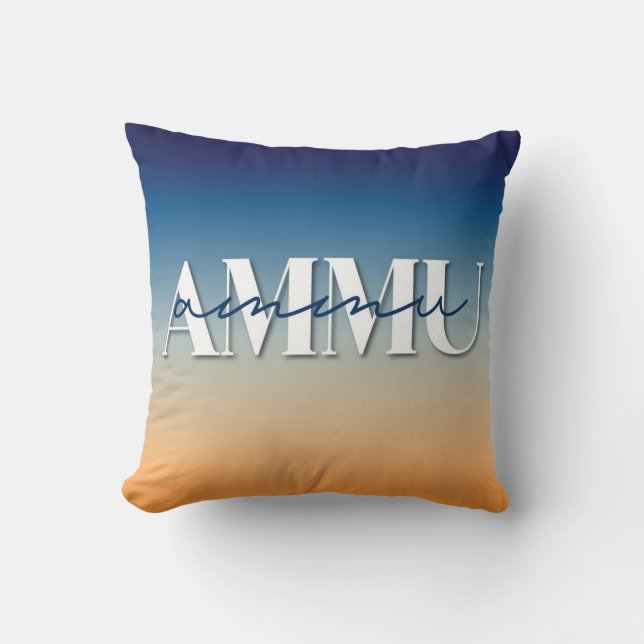 sunset theme throw pillow (Front)