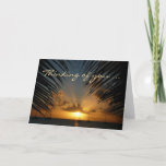 Sunset Through Palm Fronds "Thinking of You" Card