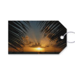 Sunset Through Palm Fronds Tropical Seascape Gift Tags
