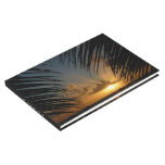 Sunset Through Palm Fronds Tropical Seascape Guest Book
