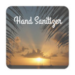 Sunset Through Palm Fronds Tropical Seascape Hand Sanitizer Packet