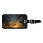 Sunset Through Palm Fronds Tropical Seascape Luggage Tag