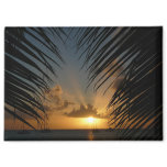 Sunset Through Palm Fronds Tropical Seascape Magnet