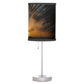 Sunset Through Palm Fronds Tropical Seascape Table Lamp (Right)