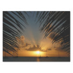 Sunset Through Palm Fronds Tropical Seascape Tissue Paper