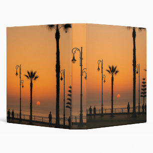 Sunset Through Palm Trees – Peaceful Tropical Scen 3 Ring Binder