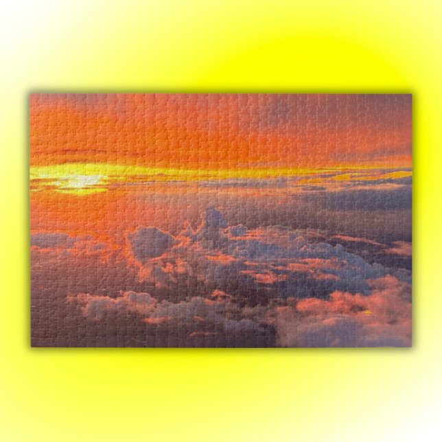 Sunset through the Clouds Orange & Yellow | Jigsaw Puzzle (Creator Uploaded)