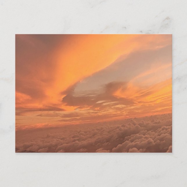 sunset through the clouds postcard (Front)