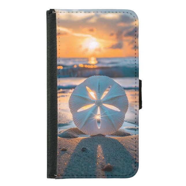 Sunset Through the Sand Dollar  Samsung Galaxy Wallet Case (Front)