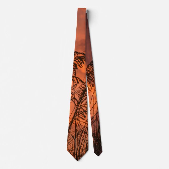 Sunset through the sea oats tie (Front)