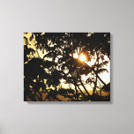 Sunset Through Trees I Tropical Photography Canvas Print