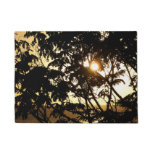 Sunset Through Trees I Tropical Photography Doormat