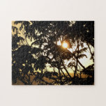 Sunset Through Trees I Tropical Photography Jigsaw Puzzle
