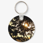 Sunset Through Trees I Tropical Photography Keychain