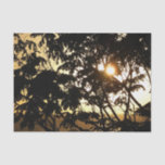 Sunset Through Trees I Tropical Photography Tissue Paper