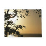 Sunset Through Trees II Tropical Photography Doormat