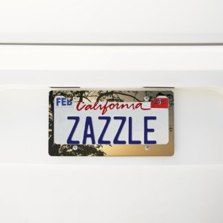 Sunset Through Trees II Tropical Photography License Plate Frame