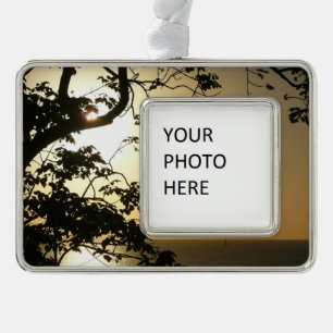 Sunset Through Trees II Tropical Photography Ornament