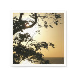 Sunset Through Trees II Tropical Photography Paper Napkins