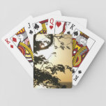 Sunset Through Trees II Tropical Photography Poker Cards