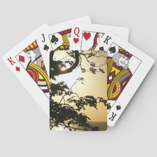 Sunset Through Trees II Tropical Photography Poker Cards