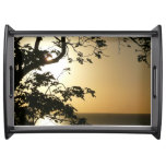 Sunset Through Trees II Tropical Photography Serving Tray
