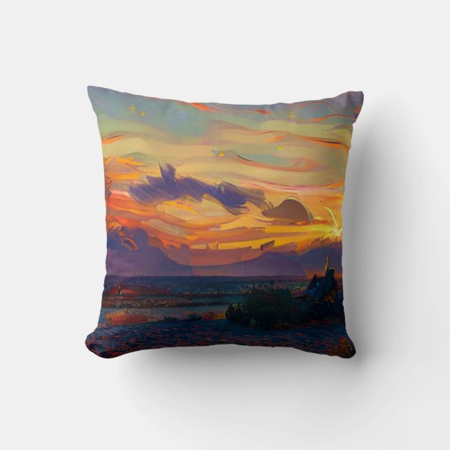 SUNSET THROW PILLOW (Front)