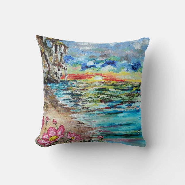 Sunset Throw Pillow (Front)