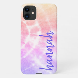 Sunset Tie Dye Personalized Name iPhone 11 Case