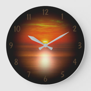 Sunset Time. Large Clock