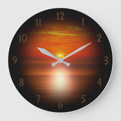 Sunset Time Large Clock