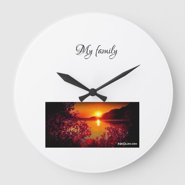 sunset time large clock (Front)