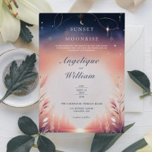 Sunset To Moonrise Wedding Invitation