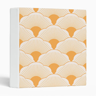 Sunset, tonal orange, concrete texture 3 ring binder