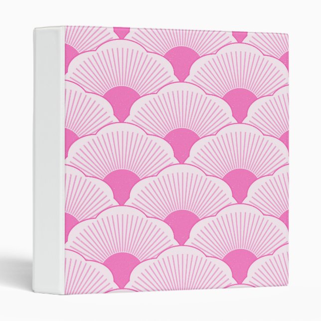 Sunset, tonal pink, concrete texture 3 ring binder (Front/Spine)