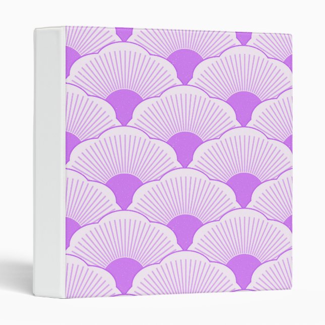 Sunset, tonal violet, concrete texture 3 ring binder (Front/Spine)