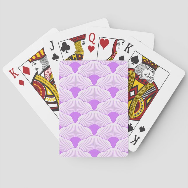Sunset, tonal violet, concrete texture poker cards (Back)