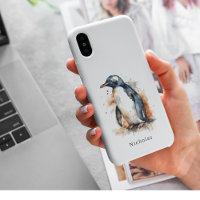 Sunset Tones Watercolor Penguin, custom