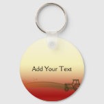 Sunset Tractor Keychain at Zazzle