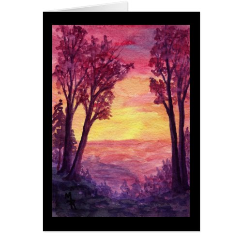 Sunset Trail Art Card