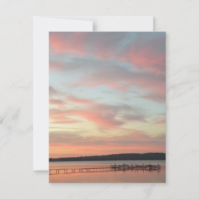 Sunset tranquility RSVP card (Front)
