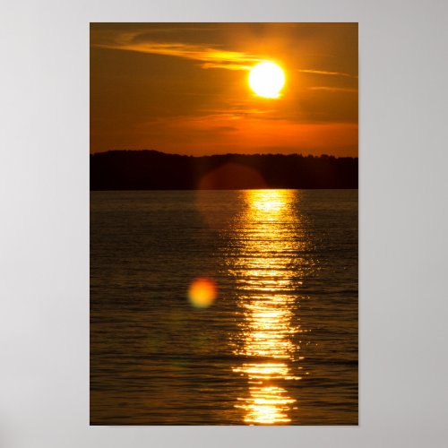 Sunset Traverse Bay Michigan Poster