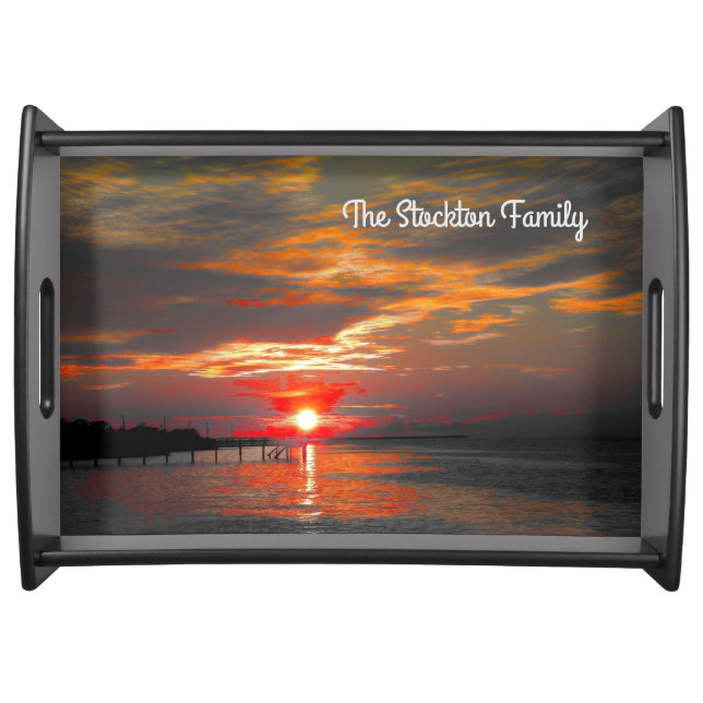 Sunset Tray in Orange, Yellow, Red & Grey (Front)