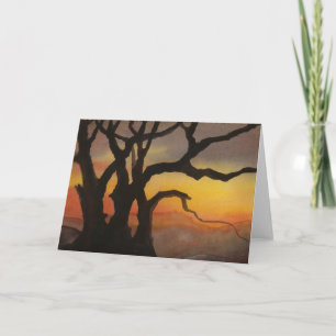 "Sunset Tree #5" Country Roads Greeting Card