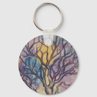 Sunset Tree Keychain