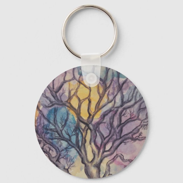 Sunset Tree Keychain (Front)