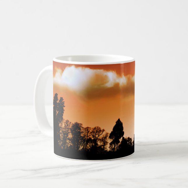 Sunset trees coffee mug (Front Left)